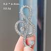 Creative Personality Beating Music Note Brooch Design Sense Suit Corsage Cardigan Accessories Exquisite Niche Pin Collar Pin Women