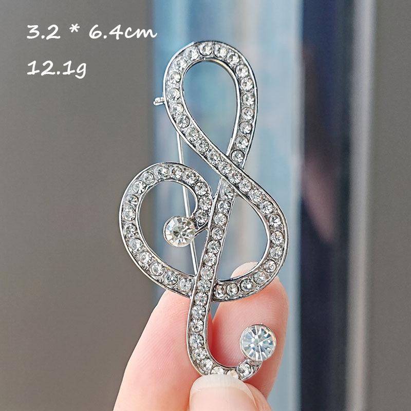 Creative Personality Beating Music Note Brooch Design Sense Suit Corsage Cardigan Accessories Exquisite Niche Pin Collar Pin Women