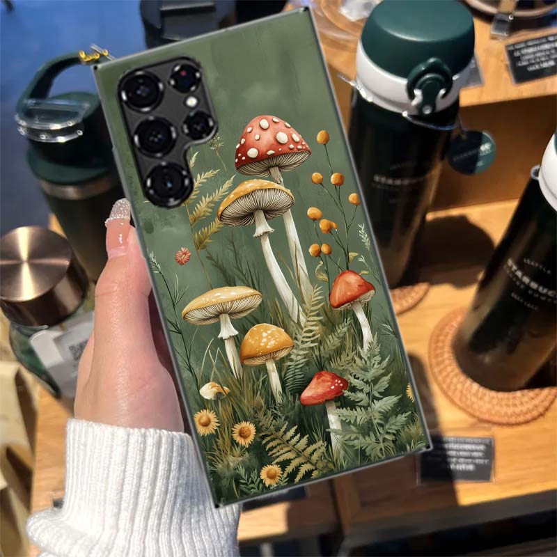Colorful Mushroom Cases Phone Case for Samsung Galaxy S26 Ultra S25 Edge S24 S23 FE S21 Plus S20 S22 S10 Cover TPU Capa Shell Sh