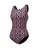 Akuatika Women'S Mid-Cut Indoor Swimsuit Aqa1495 General Use Goggles Pouch Nose Clip 7-Piece Set