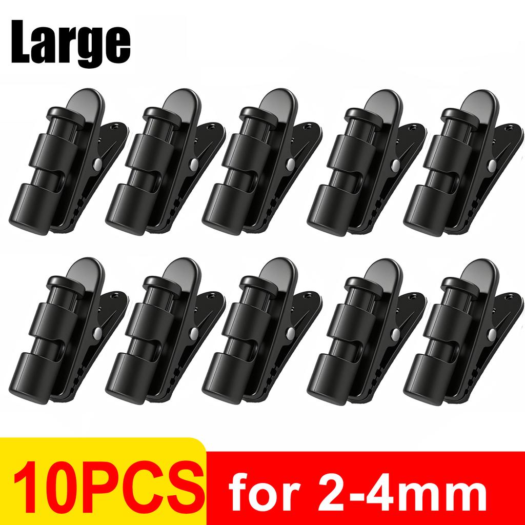 Universal Headphone Wire Clip 360 Degree Rotatable Earphone Earbud Cable Clip Cord Collar Hooks for Broadcast Microphone