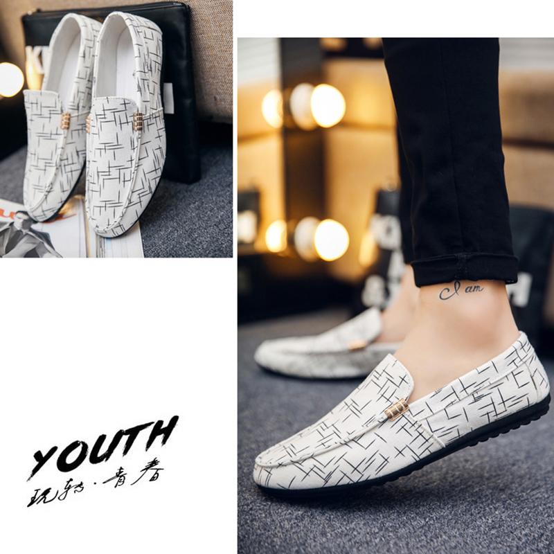 Spring and Summer Men's Peas Shoes Korean Style Old Beijing Cloth Shoes Breathable Men's Casual Footwear