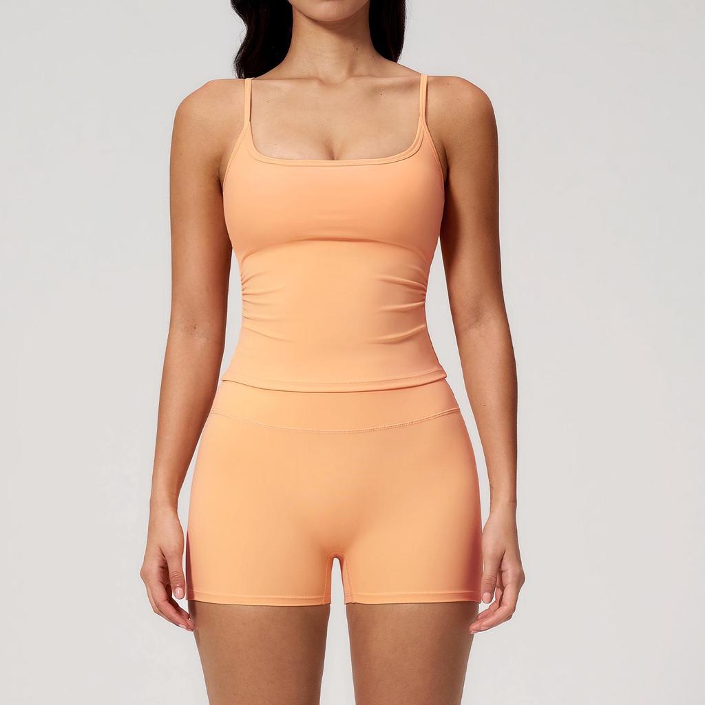 Women's Cross-Border Yoga Vest & Butt-Lifting Shorts Set for Running & Fitness