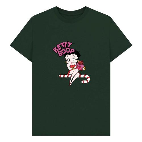 Betty Boop Unisex Adult Candy Cane T-Shirt