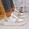 Fashion Women Fashion Platform Sneakers Thick Sole Lace Up Running Sports Shoes for Women Plus Size Comfort Casual Walking Sneakers