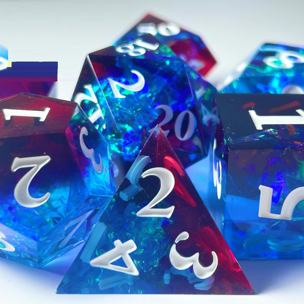 Harz Treibsand Würfel Flüssiger Kern DND Dungeons & Dragons TRPG Brettspiel Würfelset Laufgruppe Cthulhu