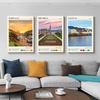 European City Travel Poster Galway North Macedonia Stockholm Iceland Canvas Painting Brussels Wall Art Picture Office Home Decor