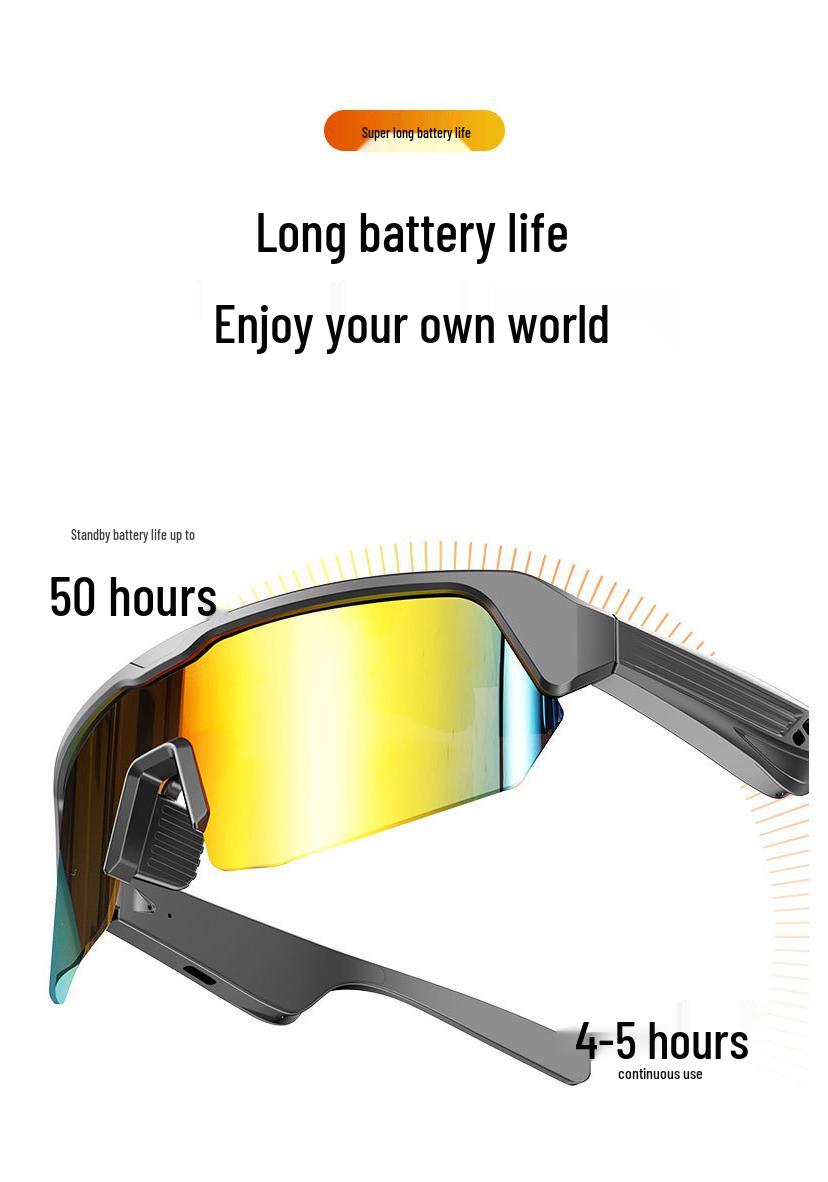 Multifunctional Bluetooth Smart Glasses: Anti-Blue Light, Outdoor Cycling, Three-in-One Sunglasses