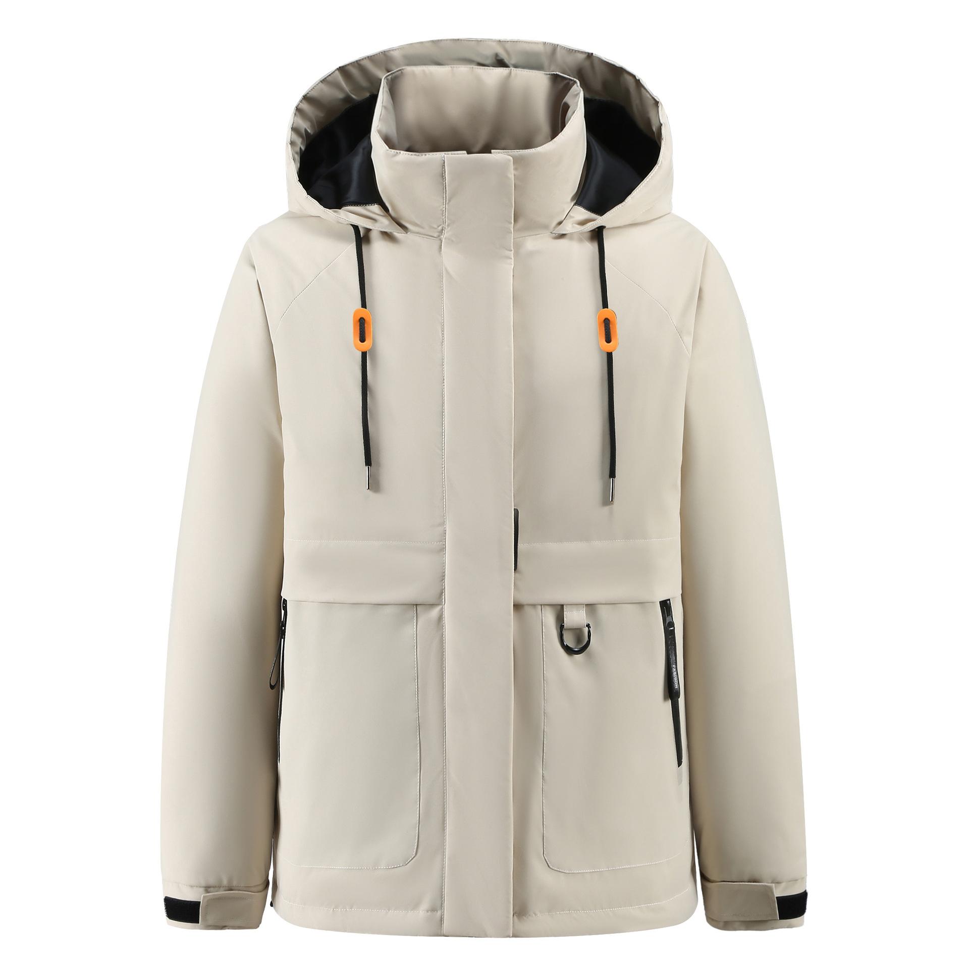 

Rose down jacket, outdoor jacket, sports mountaineering overalls, loose hooded couple coats, men M