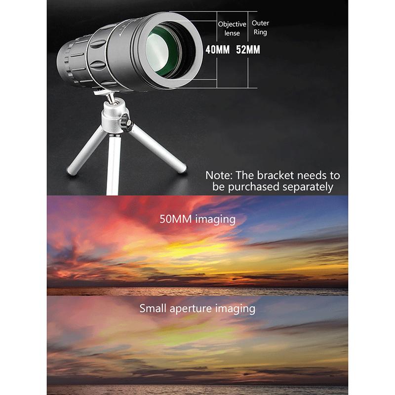 16X52 Monokular-Teleskop Dual Focus Zoom Fernglas Hd Umfang Nachtsicht Mit Gurt Optische Linse/Gummi Outdoor