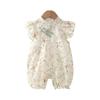Summer New Baby Clothing Chinese Style Thin Short Sleeve Jumpsuit Cool and Breathable Baby Girl Clothing