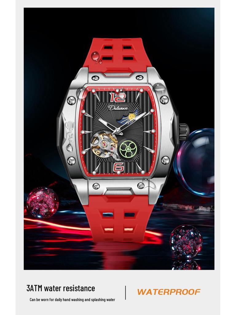 Durenwei Herren Automatikuhr Wasserdicht mit Großzifferblatt-Design