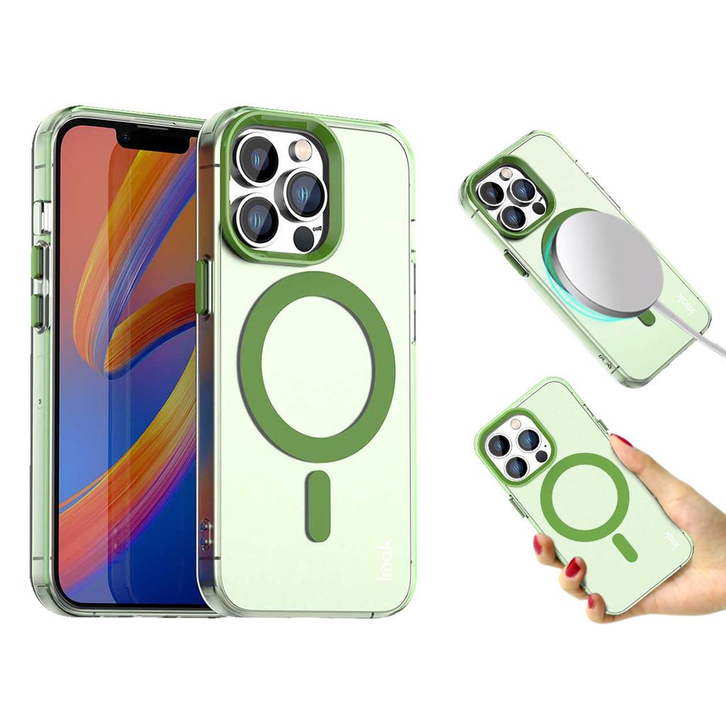 For iPhone 14 Pro Max Case Compatible with MagSafe Candy Color Anti Drop TPU+PET Back Cover