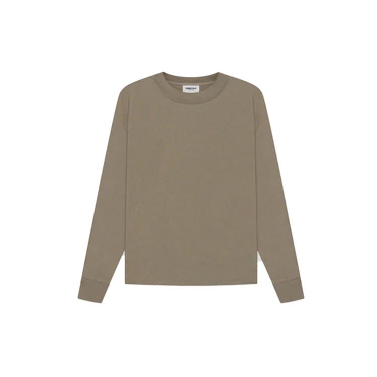 Fear of God Essentials SS21 Lange Mouw T-shirt Unisex Tops Taupe FOG-SS21-558