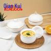 Ceramic Gold-Rimmed Stew Pot with Lid