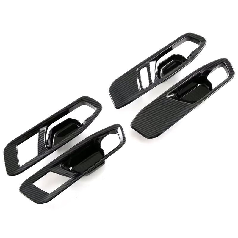 A03E-For Honda Accord  2024 11Th Car Inner Side Door Handle Bowl Cover Trim Interior Accessories (ABS Carbon Fiber)