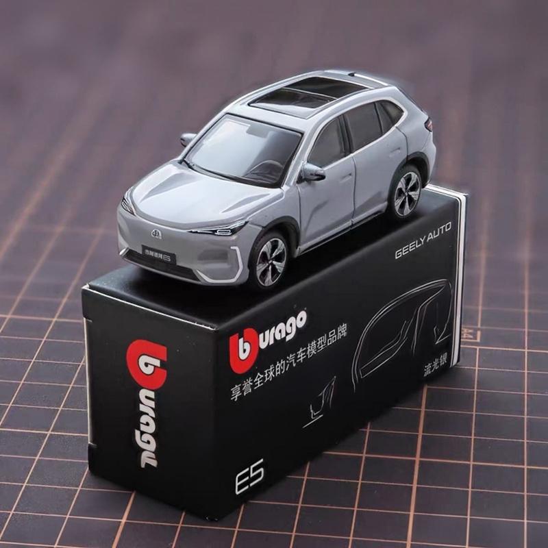 Bburago 1:64 Geely E5 Ex5 Alloy Suv Car Model Diecasts Metal New Energy Vehicles Car Model Simulation Miniature Scale Kids Gifts
