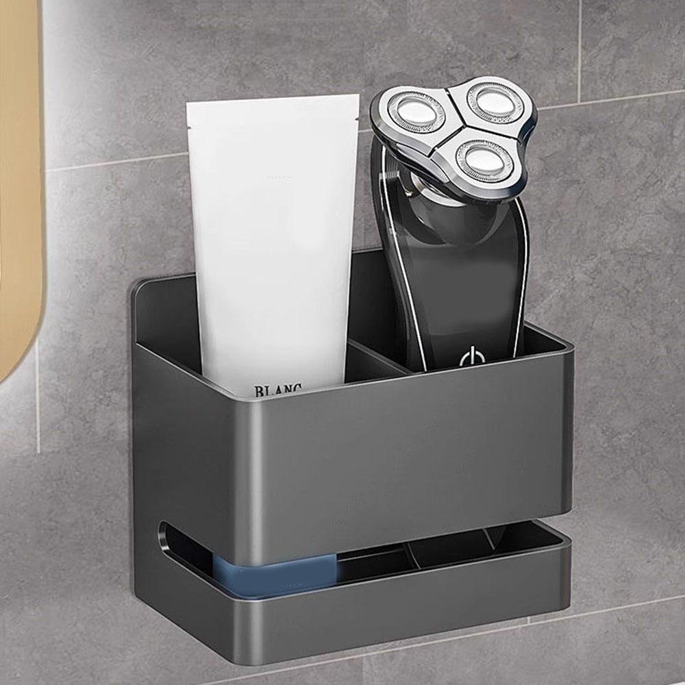 Wall Mounted Toothpaste Holder Waterproof Hair Comb Organizers Durable Razor Storage Rack  Bathroom