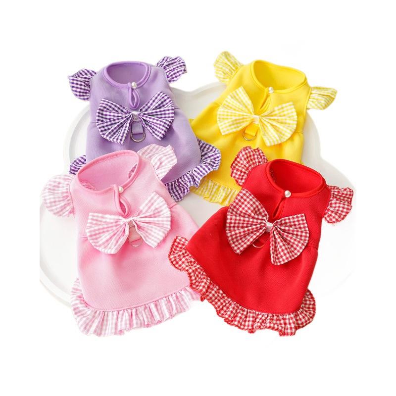 Hot-selling Autumn and Winter Pet Dog Dog Cat Clothes New Dog Supplies Cat Sweater Velvet Can Lead Medium and Large Dogs