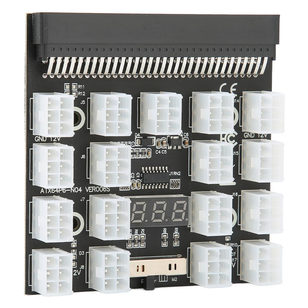 Breakout Board Stromverteilerplatine Adapter 17 Ports 6Pin Maximale Unterstützung 1200W Computerzubehör 12V