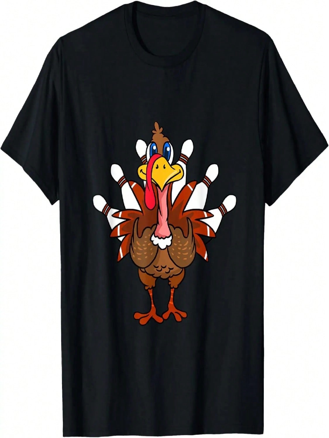 Thanksgiving Turkey Bowling T-Shirt S