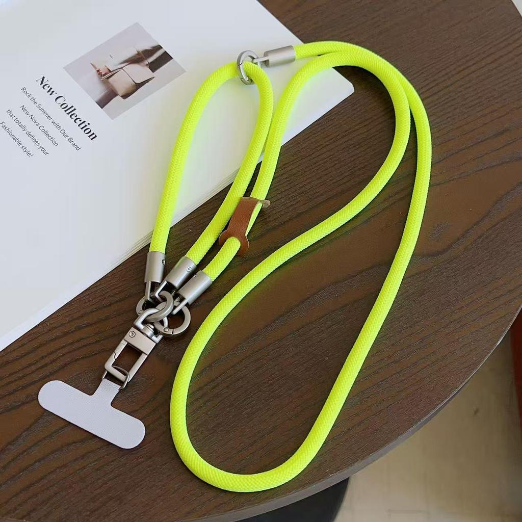 Dual-Function Anti-Lost Crossbody Phone Lanyard with Detachable Wrist Strap and Metal Buckle
