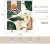 Geometric Nature Shower Curtain: Embrace The Modern Design, Soft Fabric, And Earthy Vibes For Your Stylish Bathroom