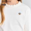Teenie Weenie Kids' Girls' Ruffle Collar Cotton Long-Sleeve T-Shirt