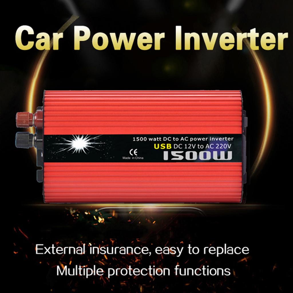 Solar Power Inverter Modified Sine Wave Power Inverter 2000W DC 12V to 220V 240V AC Power Inverter Dual USB Port for RV