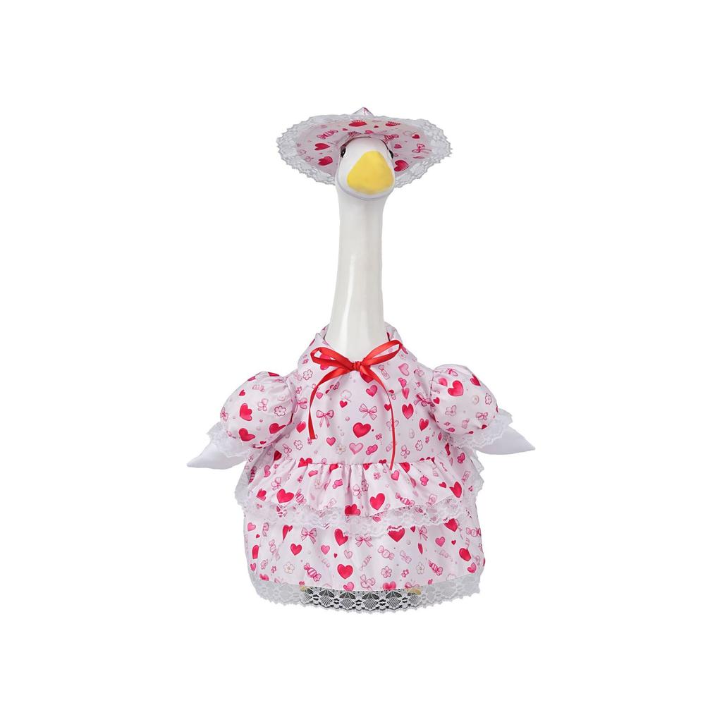 Spring and summer new porch goose clothes 11 inch pastoral St. Patrick's Day goose hat maid clothing