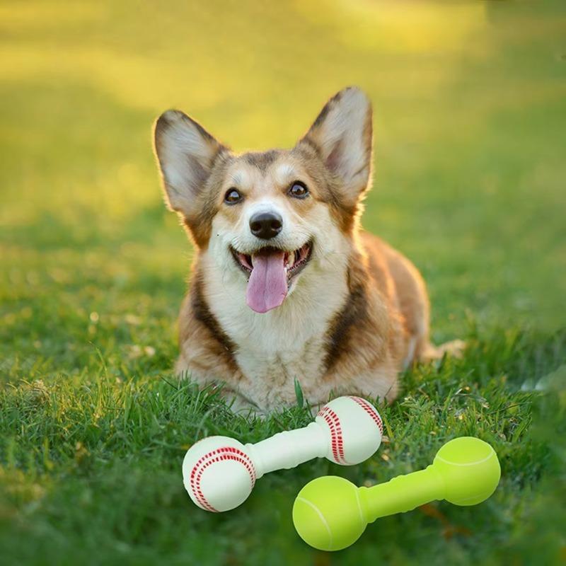 Dog Squeaky Chew Toy - Durable Plastic Corn/Chicken Leg Design, Dental Health & Boredom Relief for Puppies