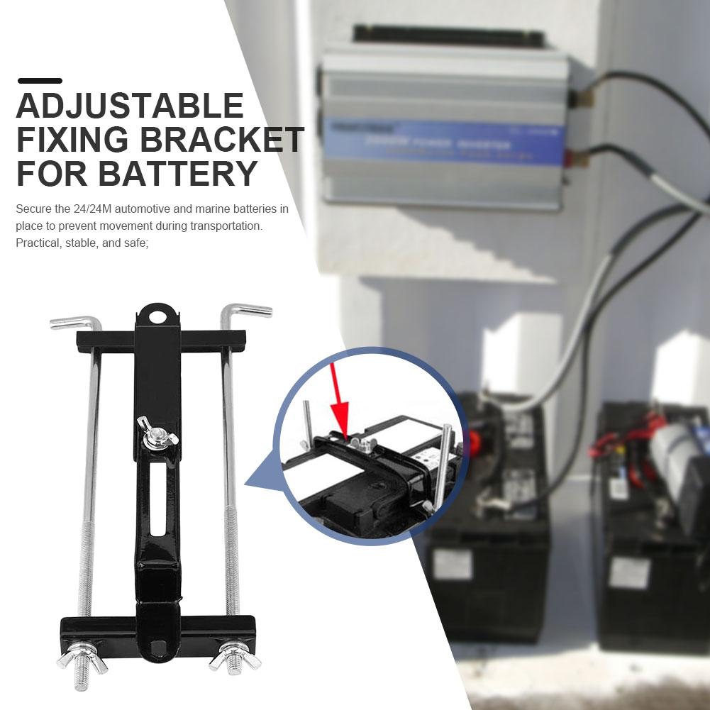 Adjustable Bracket Holder Corrosion Resistance Crossbar Battery Holder Rust Proof Battery Rack Thickened for Yacht Truck