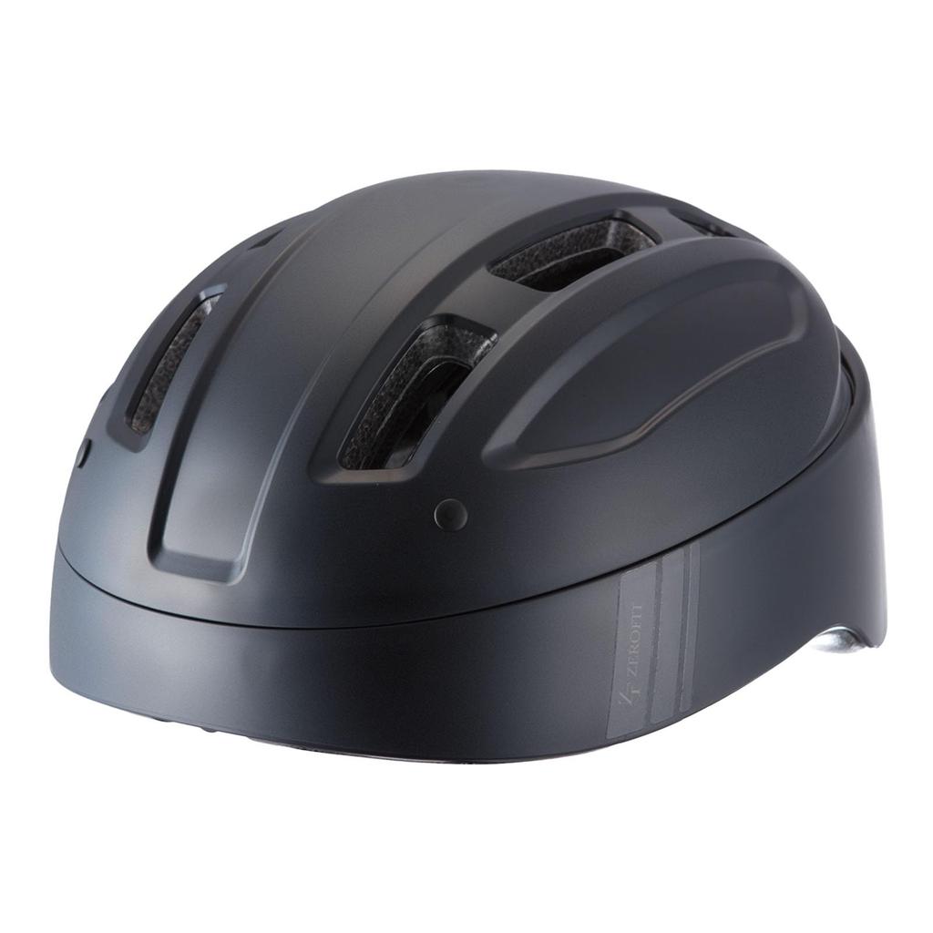 ZEROFIT VESK Bicycle Helmet for Men and Zero by ION SPORTS M [Foldable Women, Stylish, Fit] (Matte Black, (54-57cm))