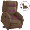 VidaXL Electric Massage Recliner Chair Brown Fabric 3205242