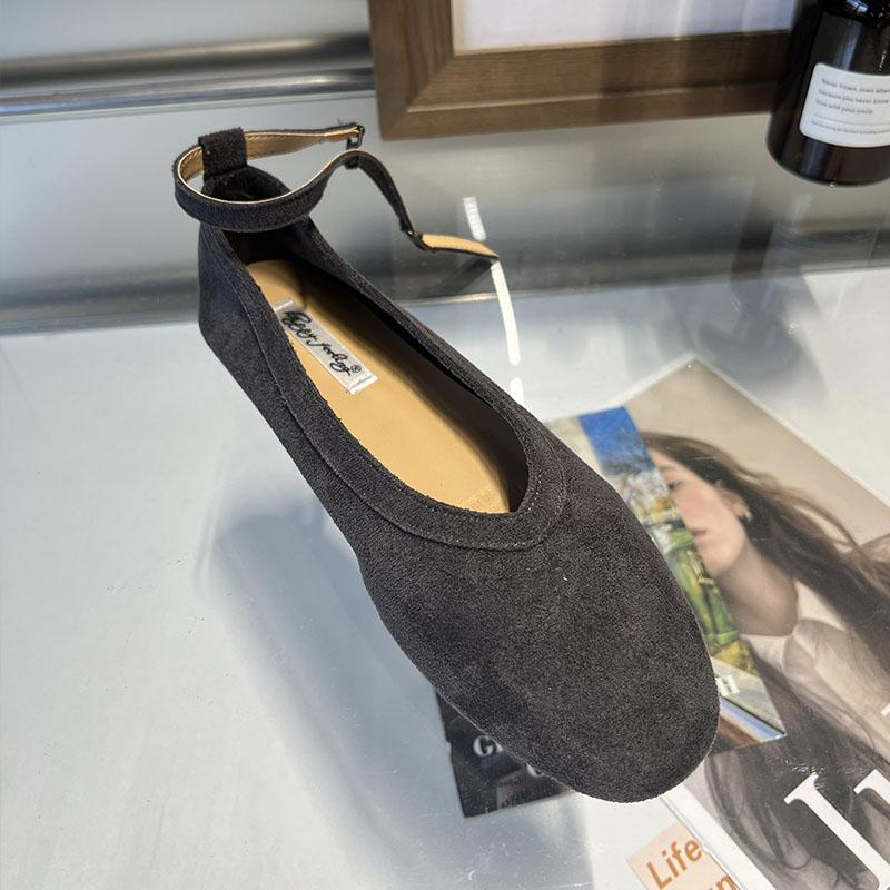 

Модная обувь женские неглубокие балетки с обувью мягкие женские с круглым носком модные с ремешком на щиколотке женские туфли-Мэри Джейн балетки 2025 новая леди 35 серый