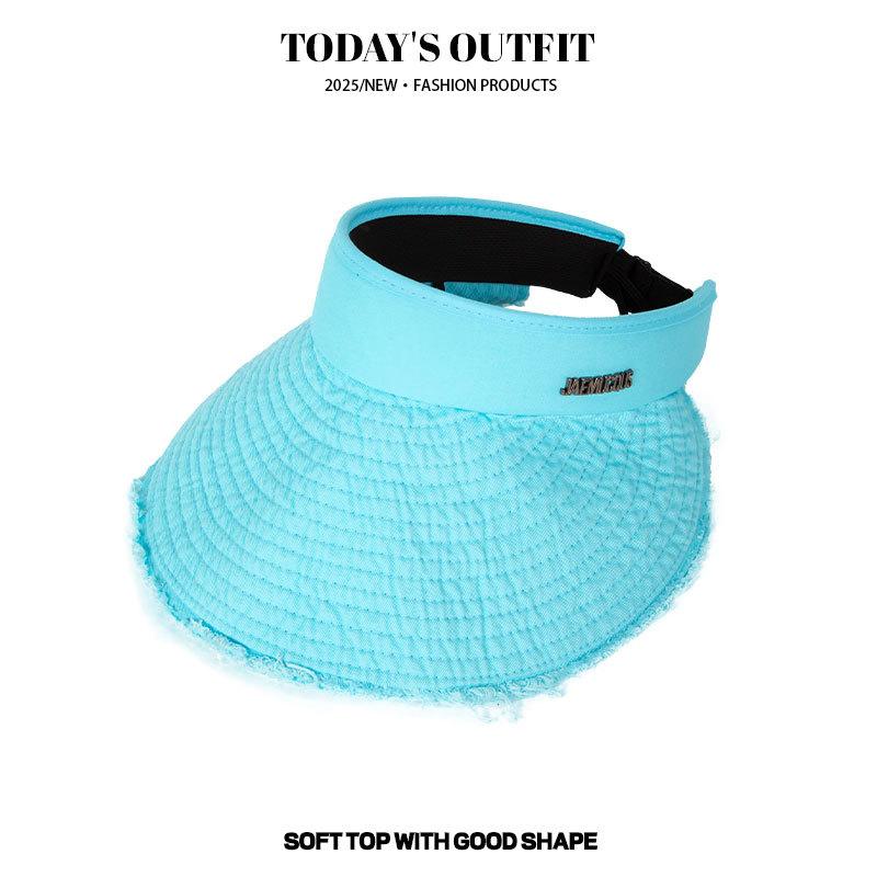Sky top Sun Hat Lady's New Spring and Summer Seaside UV Sun Hat Foldable Sun Protection Sun Hat