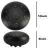 11 Notes 10 Inches Diameter Lotus Type Steel Tongue Drum Handpan Percussion Instrument with Bag Music Score Mallets