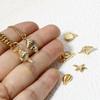 2Piece Brass Ocean Jewelry Charms 18K Gold Color Starfish Conch Dolphin Metal Pendants For Jewelry Making Diy Necklace Supplies