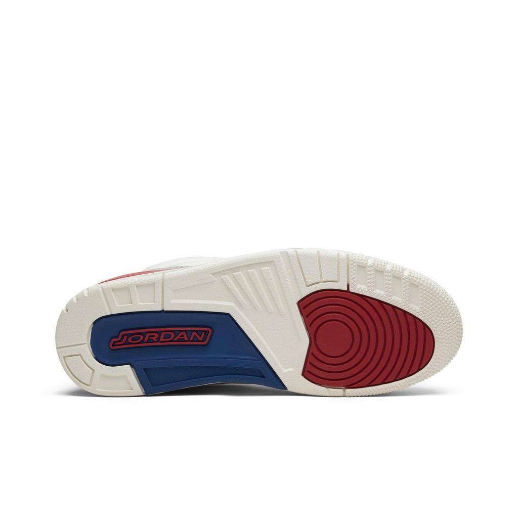 Air Jordan 3 Retro 'International Flight' (Unisex) Sail / Sport Royal-Fire Red Vintage Basketball Shoes 136064 140