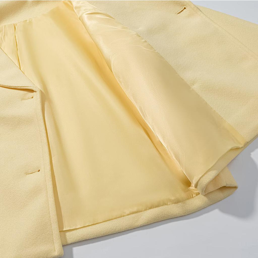 Women's Loose Double-breasted Solid Color Short Long-sleeved Jacket