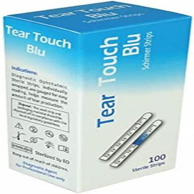 Očné slzy Touch Blu (Testovacie prúžky Schirmer na odtrhnutie s modrou značkou) - 200 od KASHSURG