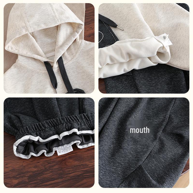 New Spring/Autumn Kids' Loose Hooded Sweatshirt Set - Korean Style for Boys