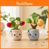 Cute Plush Fruit Plant Pot Ornament Keychain With Strawberry And Orange For Gift And Decoration