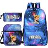 Anime Fairy Tail Backpack Shoulder Bags Pencil Case 3pcs/set Boys Girls Casual Schoolbag Men Travel Knapsack Back To School Gift