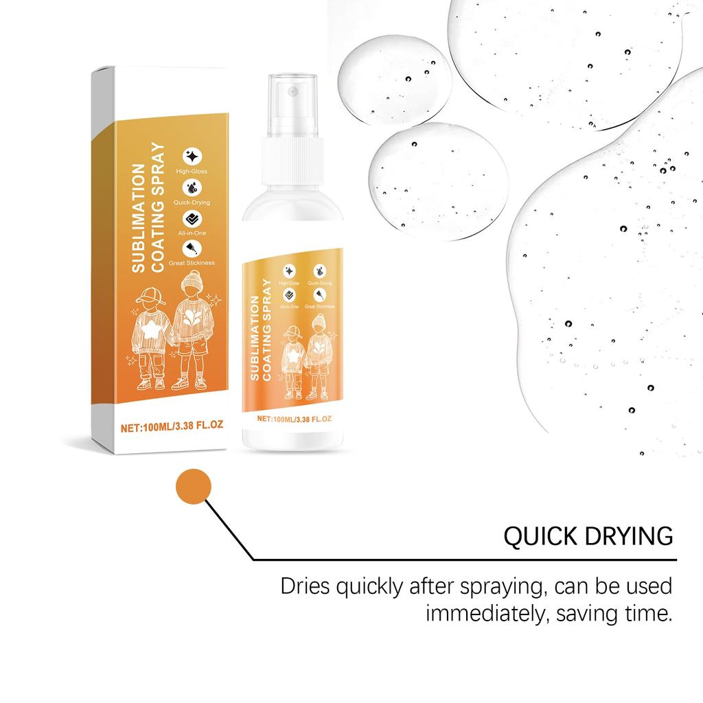 JAKEHOE Sublimation Coating Spray For Cotton Shirts, Fast Drying, Stable, Gloss-enhancing And Wear-resistant Coating Spray