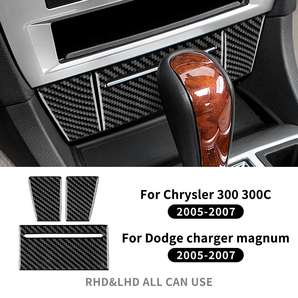 Echter Weicher Karbonfaser-Aufkleber für Chrysler 300 300C für Dodge Charger Magnum 2005 2006 2007 Auto Aschenbecher Panel Verkleidung Zubehör