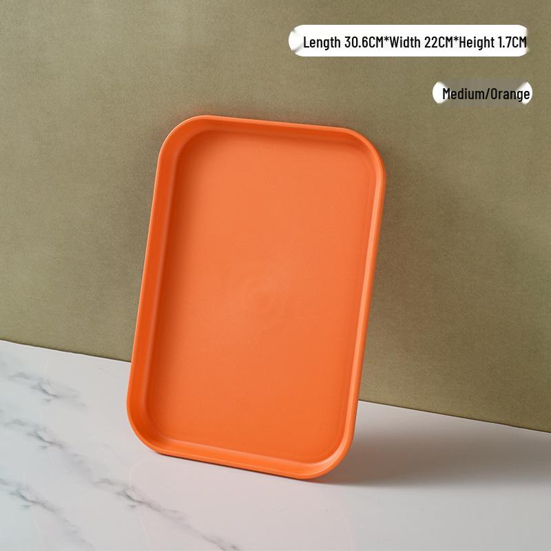 Rectangular Plastic Tea and Snack Tray for Home, Hotel, or Restaurant Use