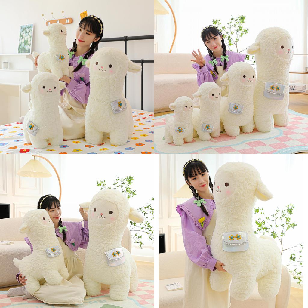 Adorable Alpaca Plush Toy Soft Stuffed Animal Cuddly Doll For Girls And Kids Gifts