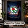 Arazzo da Parete Personalizzato, Testo Personalizzato Calcio Blackburn Rovers, Tessuto Morbido Arte da Parete Per Decorazione Interna
