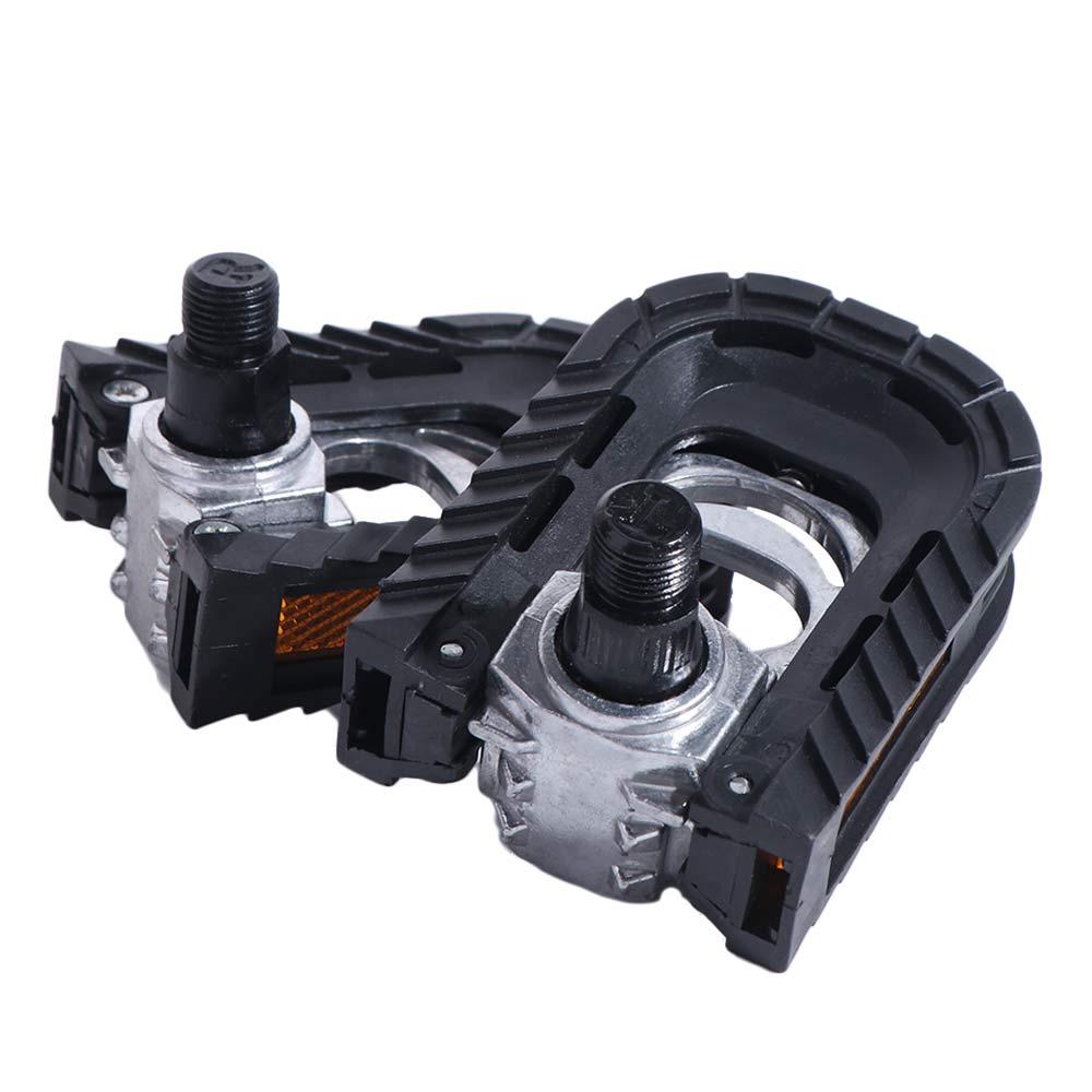 Reflective Sheet Bicycle Pedal Aluminum Zinc Zinc Alloy Folding Pedal Bike  Cycling Accessories